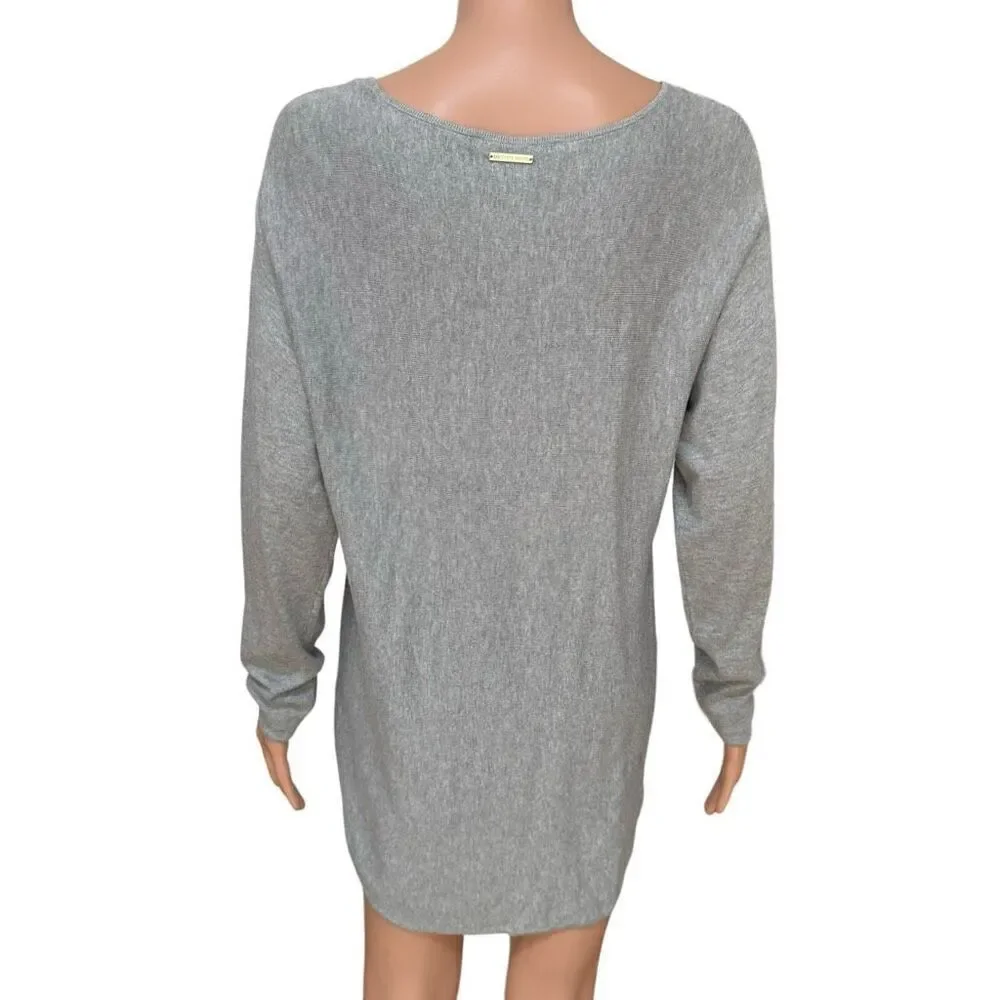 Michael Kors cotton blend sweater tunic size M gray
